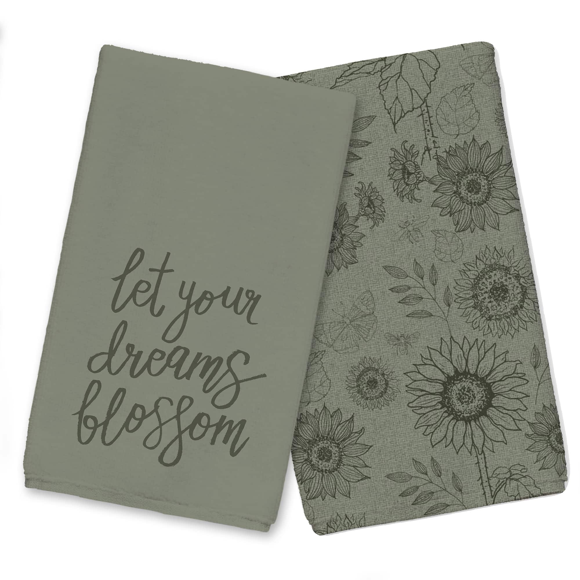 Let Your Dreams Blossom Tea Towel Set